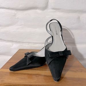 Kendra Scott Bow Tie Slingback Tuxedo Heels (8.5)